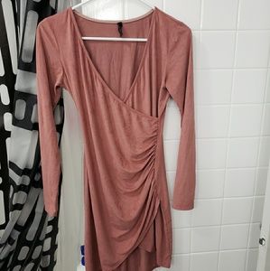 Velvet wrap dress